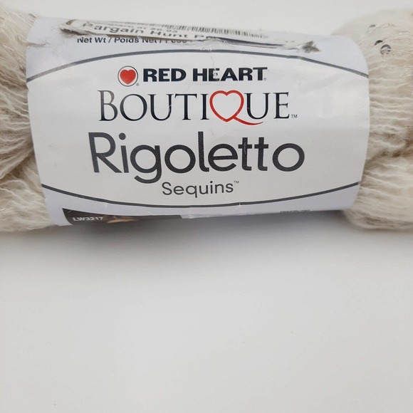 10 skeins Red Heart Boutique Rigoletto Sequins Yarn-Cream 3101 8 yds-Bulky 6 - Picture 5 of 9